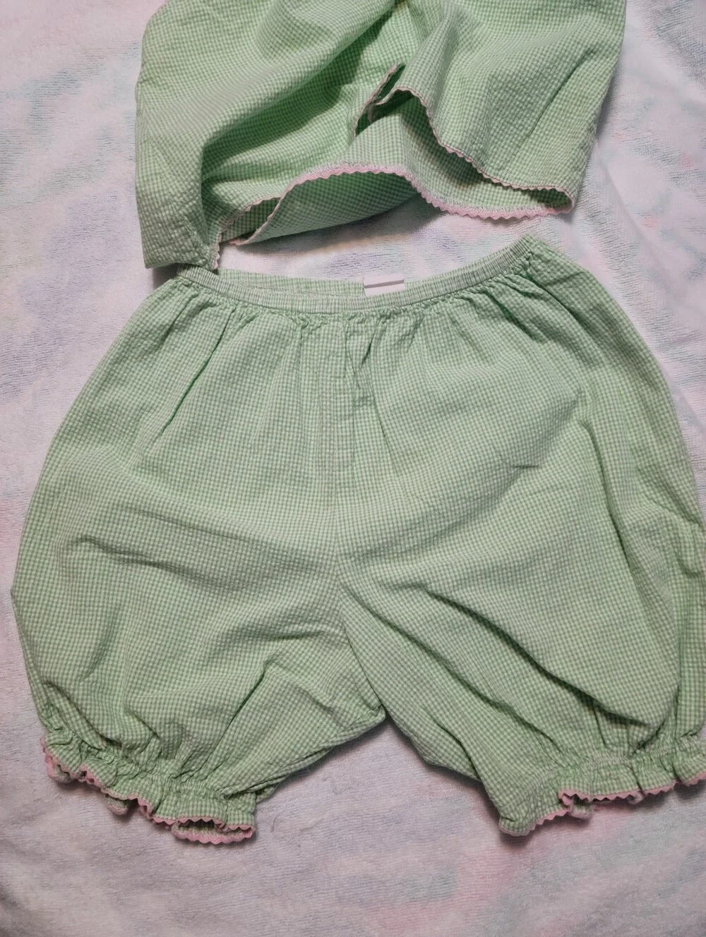 Vive la fete Noah's ark smocked short set sz 4